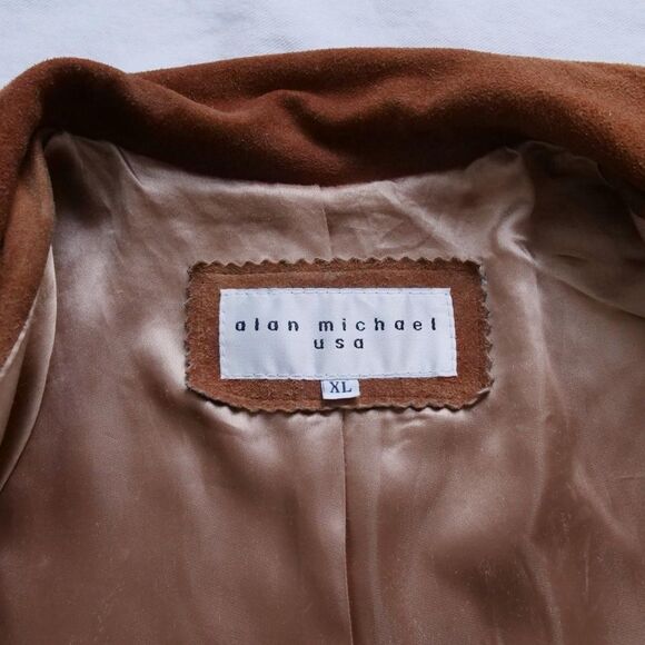 Alan Michael caramel suede leather jacket - Picture 5 of 8